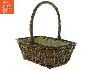 Fletkurv med plastikforing (str. H med hank. 23 cm. 19 x. 15 cm)