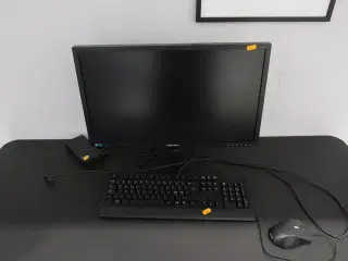 Computerskærm SAMSUNG S24E450, dockingstation LENOVO Thinkpad, tastatur, mus