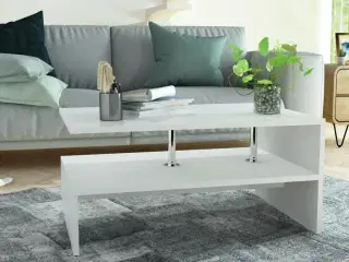 Sofabord spånplade 90 x 59 x 42 cm hvid