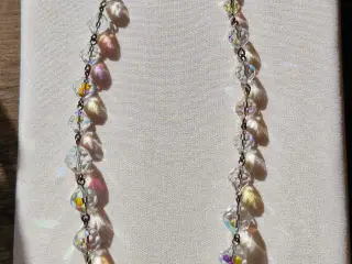 Smuk krystal halskæde fra 60'erne