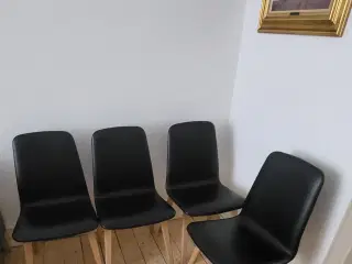 Dining chairs fra Skovby sort læder 