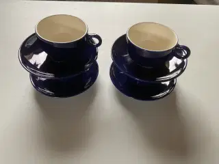 Kaffekopper blå - 4 stk.