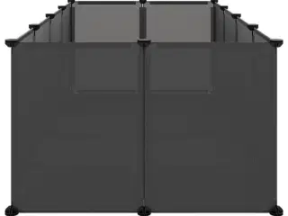 Lille dyrebur 144x74x46,5 cm PP og stål sort