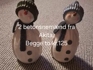 2 betonsnemænd med halstørklæder 