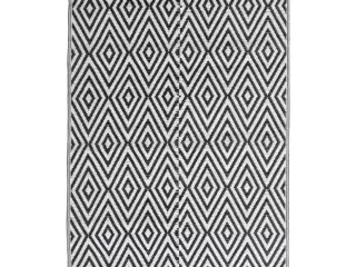 Udendørs gulvtæppe 140x200 cm PP sort