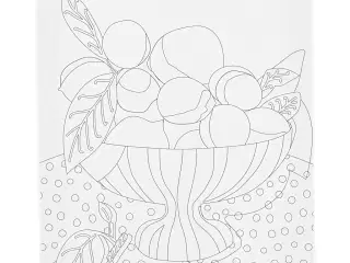 Malerlærred med print, Frugtskål, D: 1,6 cm, str. 24x30 cm, 360 g, 1 stk.