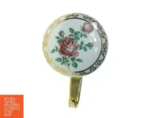 Porcelæn Dørhåndtag Greb med Messing Knage (str. 12 x 7 cm)