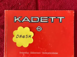 Instruktionsbog  Opel Kadett