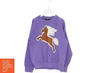 Lilla sweatshirt med hestemotiv fra Mini Rodini (str. 128)