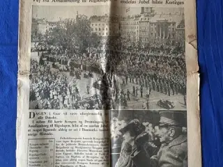 Avis - Nationaltidende - 10. Maj 1945 - Kongens Gensyn med sit Folk !