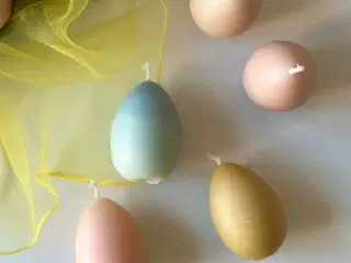 Sollys æggelys, håndlavet bivoks, pr stk Blå