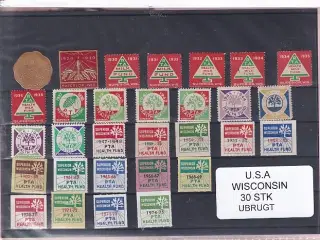 U.S.A. - Wisconsin - Velgørenhed - 30 Stk. - Ubrugt