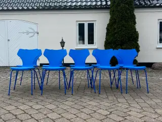 Lækre spisebords stole i blå