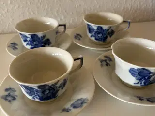 Smukke moccakopper m. underkopper – Blå Blomst kan