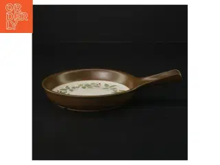 Dekoreret keramisk serveringsfad med greb fra Dekor Brazil (str. Ø. 13 cm)