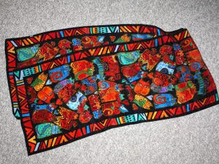 Vintage Laurel Burch silke tørklæde med katter