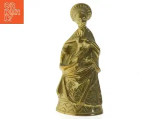 Messingstatue med blomstermønster (str. 12,5 cm)
