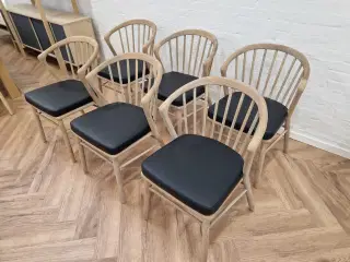 Spisebordsstole med koldskum og læder