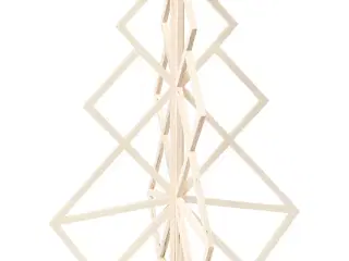 Stilrent 3D Juletræ i Træ - 60 cm Høj