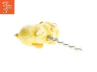 Vinoptrækker med bulldog hundefigur (str. 9 x 6 cm)