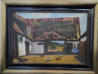 Oliemaleri. Ramme st. 80 X 60 cm