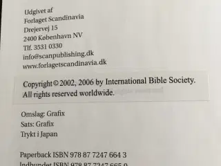 Bibel, Guds ord, let læselig læder indbundet og ny