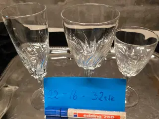 Franske crystal glas , tåler opvaskemaskine 