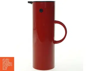 Rød stelton termokande med sort låg (str. 30x11 cm)