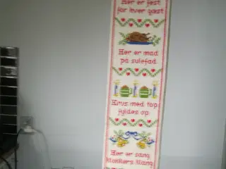 broderet julefestremse/klokkestreng 19 x 100 cm.