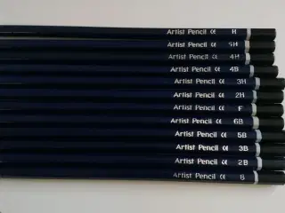 12 artist pencil/ 11 charcoal pencil