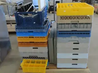 Opvaskebakker samt bestikbakker