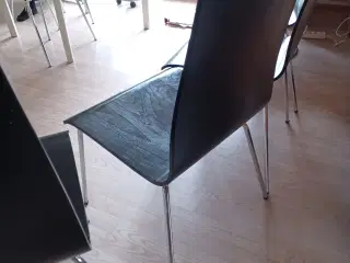 Spisestuestole 4 stk. i træ finer med stålben