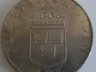 Svenske 1 krona mønter fra 1976 - 2000
