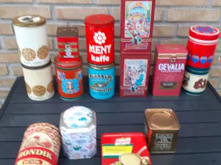 Kaffe og te dåser 