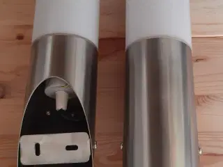 Rustfri stål lamper 2 stk. Nye.