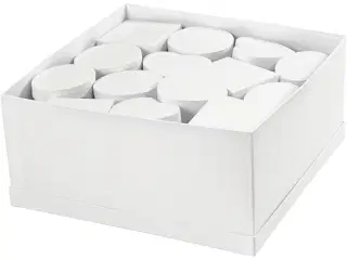 Æsker, H: 5 cm, diam. 10-12 cm, hvid, 27stk./ 1 pk.