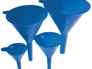 BGS tragte blå plast ø50-75-100-125mm, sæt 4 dele