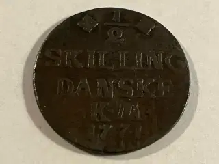 1/2 Skilling 1771 Danmark
