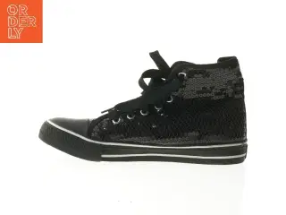 Sorte lave sneakers med palietter fra Cix (str. 40)