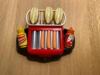 Legetøjs bordgril 2 stk. med hotdog 