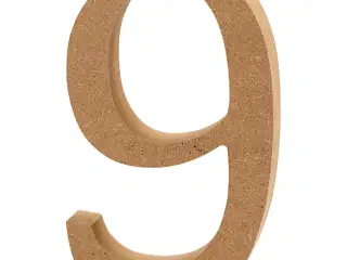 Tal, 9, H: 8 cm, tykkelse 1,5 cm, 1 stk.