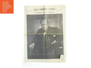 Gammel avis &#39;The Times - Churchill: A Memorial&#39; (str. 60 x. 44 cm)