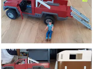 Schleich hestetrailer med pickup og fører