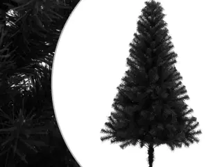 Kunstigt juletræ med fod 120 cm PVC sort