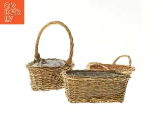 3 Flettede kurve med håndtag (str. 8x15x9 cm)