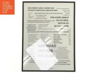 Inspirationsplakat med sort ramme fra Constitutio (str. 31 x 41 cm)