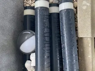 5 stk udendørs lamper, Pullerter 80 cm, Giv et bud