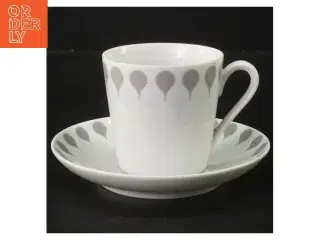 Kaffekop med underkop fra Lyngbyporcelænsfabrik(str. Ø 13,5 & 7,5 cm)