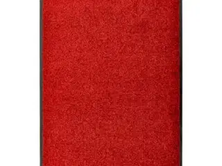 vidaXL vaskbar dørmåtte 60x90 cm rød