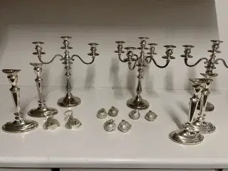 Forsølvede lysestager